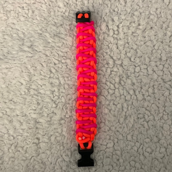 Orange and Pink Paracord Bracelet - Picture 5 of 13